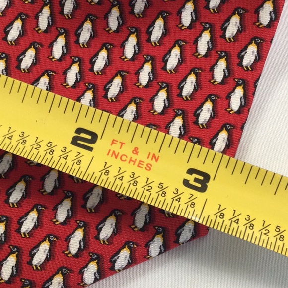 Tommy Hilfiger silk necktie. Penguins. - Picture 2 of 6